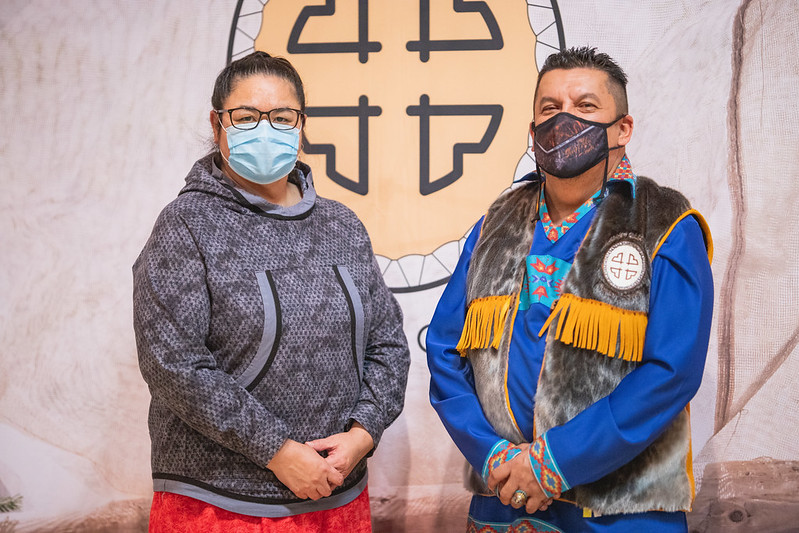 Christine Petawabano, Vice-Chair and Bertie Wapachee, Chair.