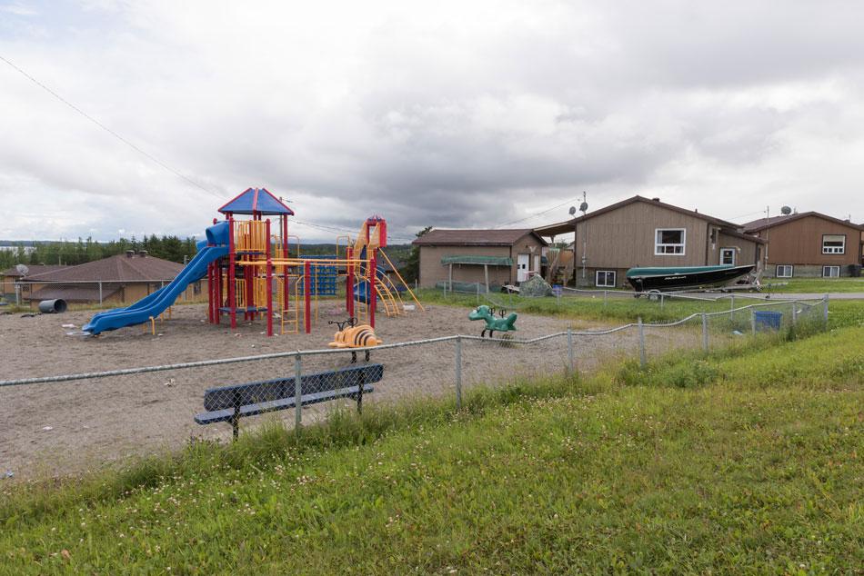 Child's playground in Oujé-Bougoumou