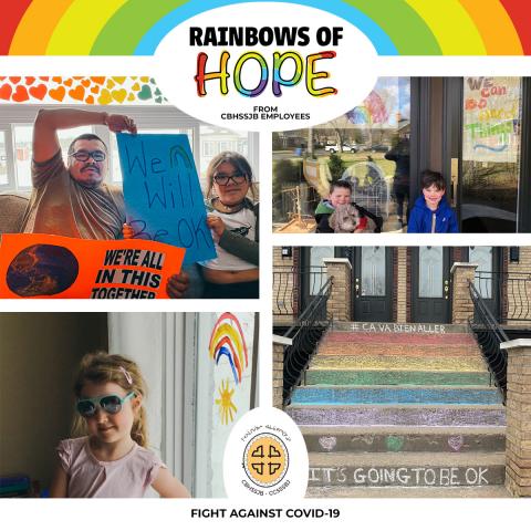 Collage of photos showing Rainbows of Hope