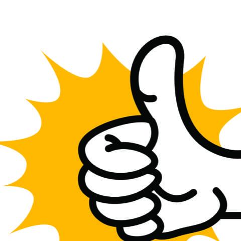 thumbs-up graphic