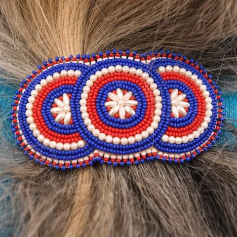 Hair barrette with Cree pattern